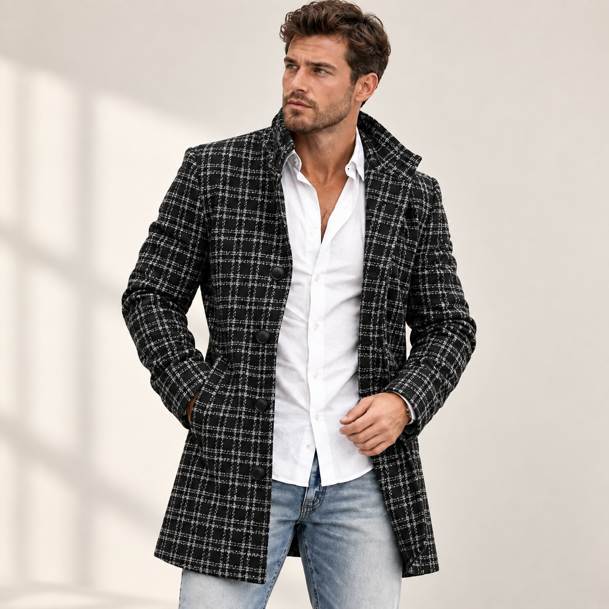 Finley - Structured Trench Coat Men