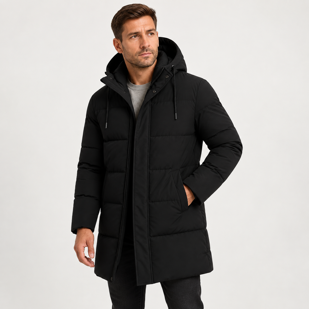 Magnus - Men's Long Puffer Coat for Winter