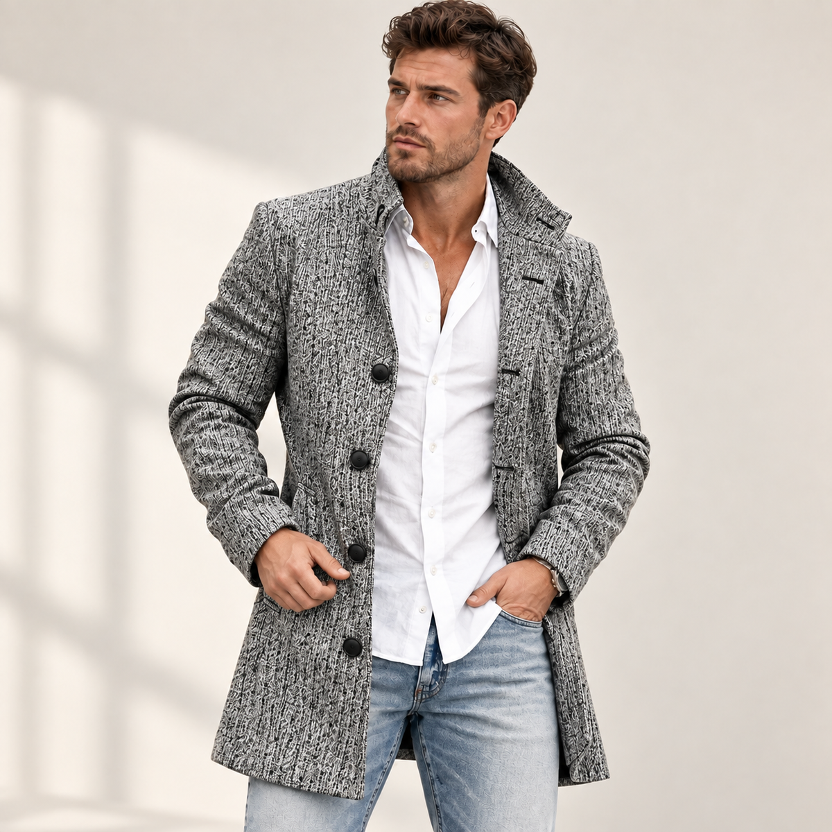Finley - Structured Trench Coat Men