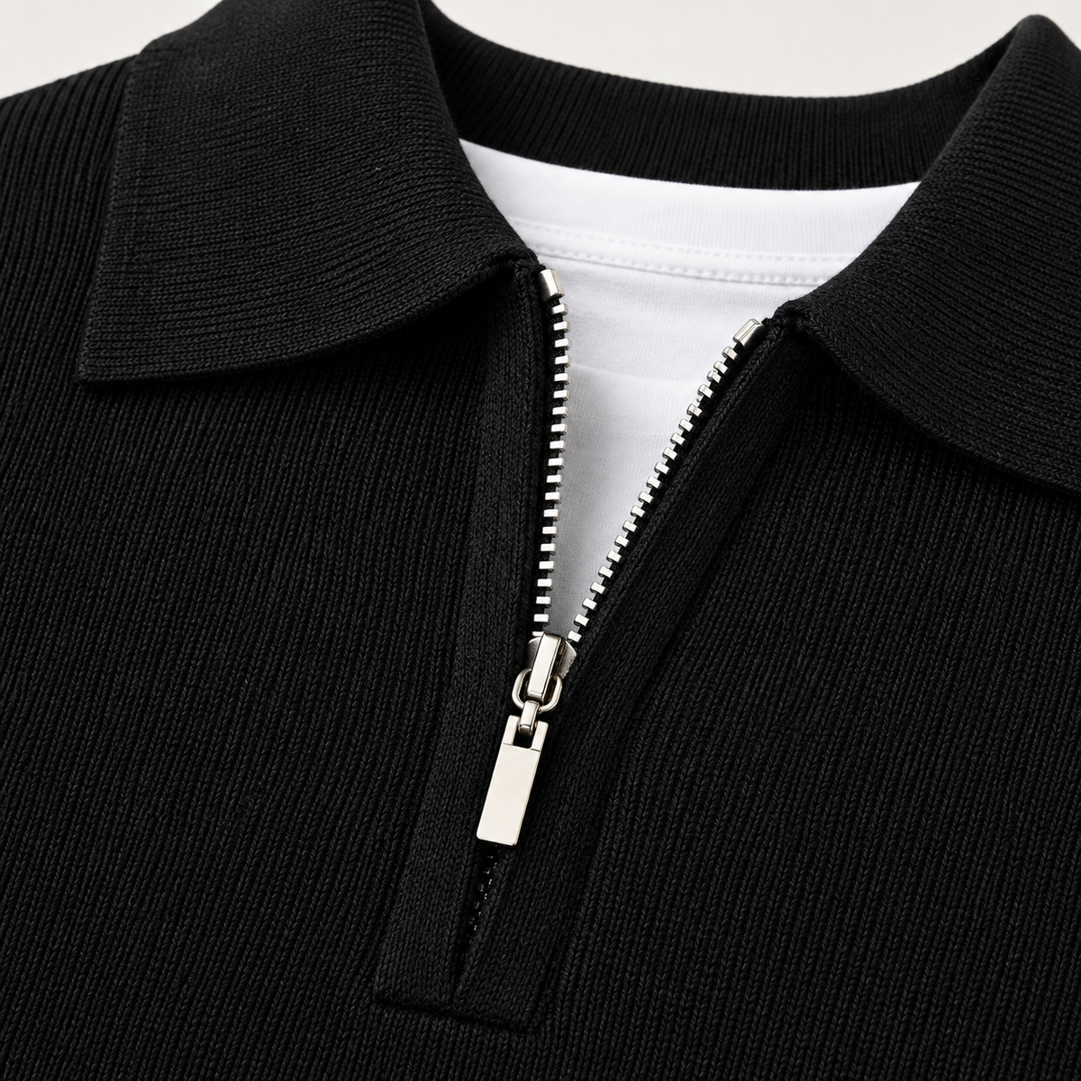 Calder - Ribbed Mens Quarter Zip Jumper