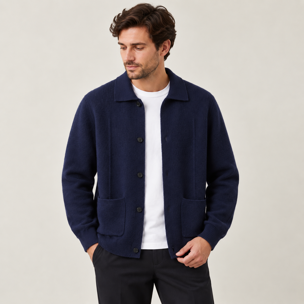 Leif - Cashmere Blend Men's Overshirt