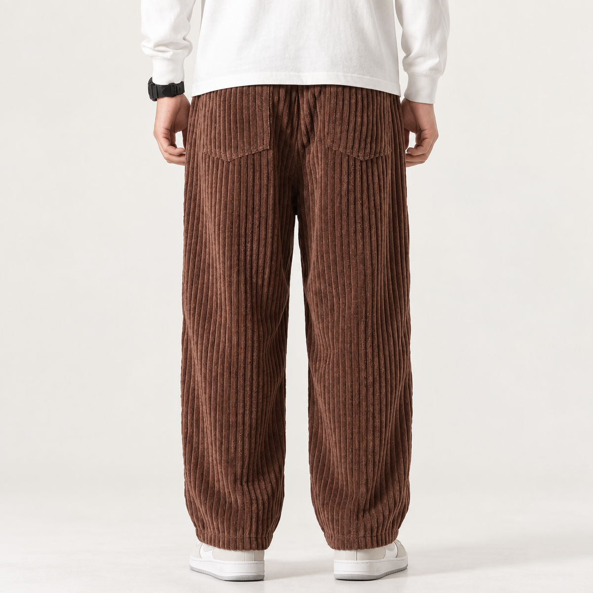 Rory | Wide Leg Trousers Men Corduroy Textured