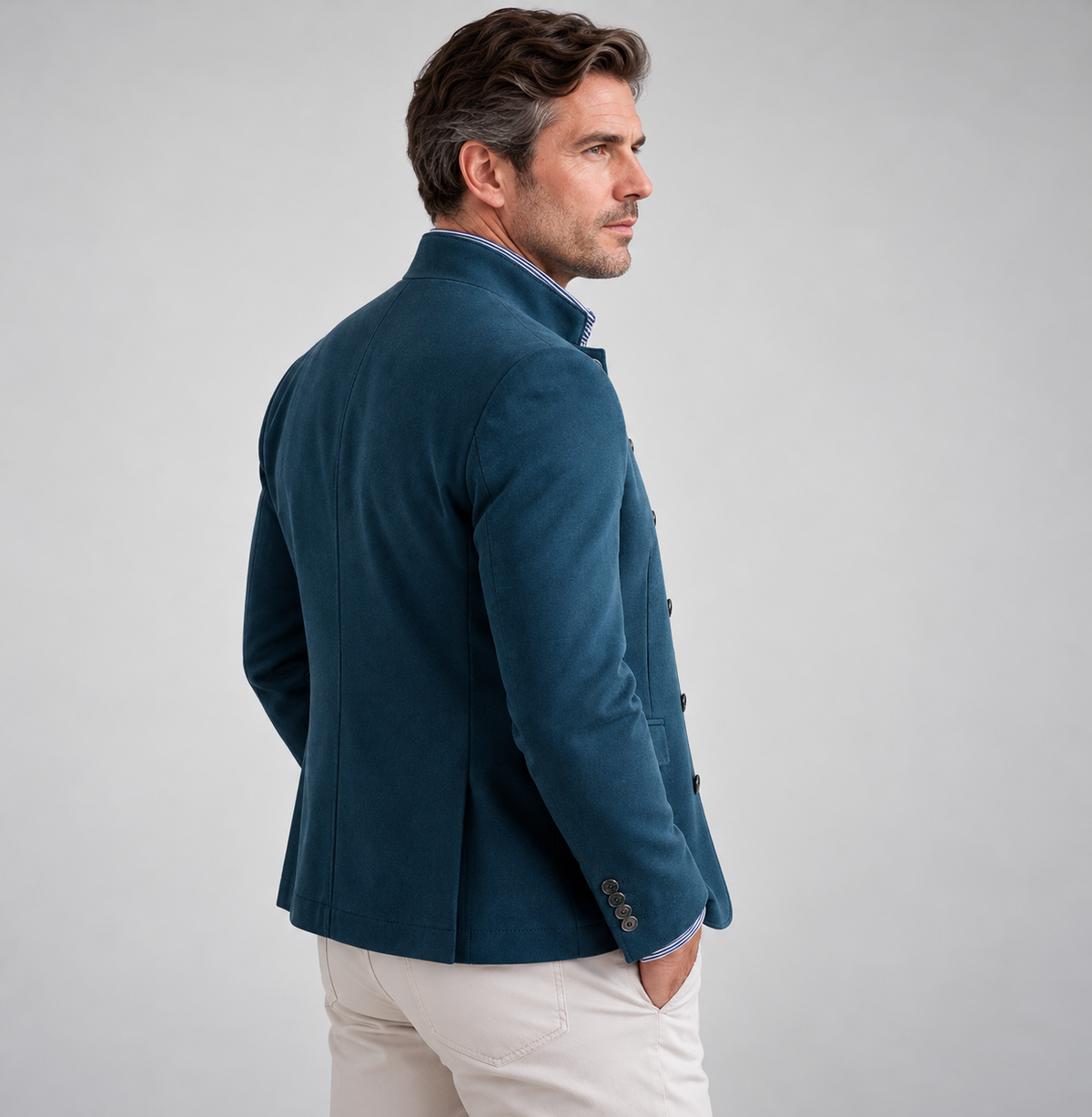 Cedric - Men's Cardigan with Button Front and Tailored Fit
