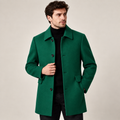 Pierce - Tailored Single-Breasted Mens Overcoat