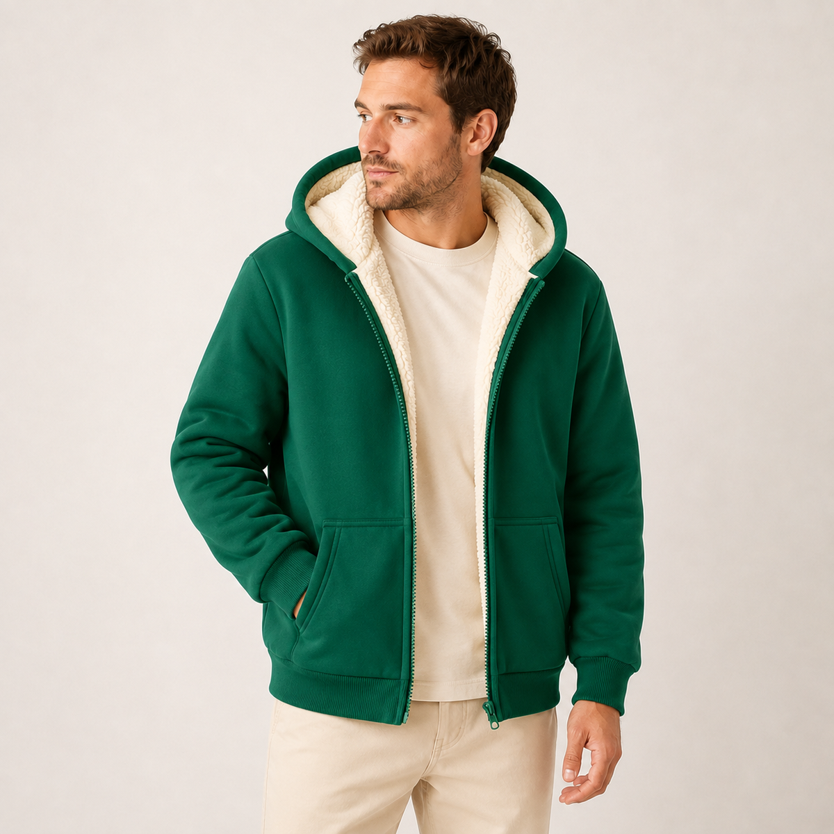 Eric - Heavyweight Full Zip Fleece Hoodie