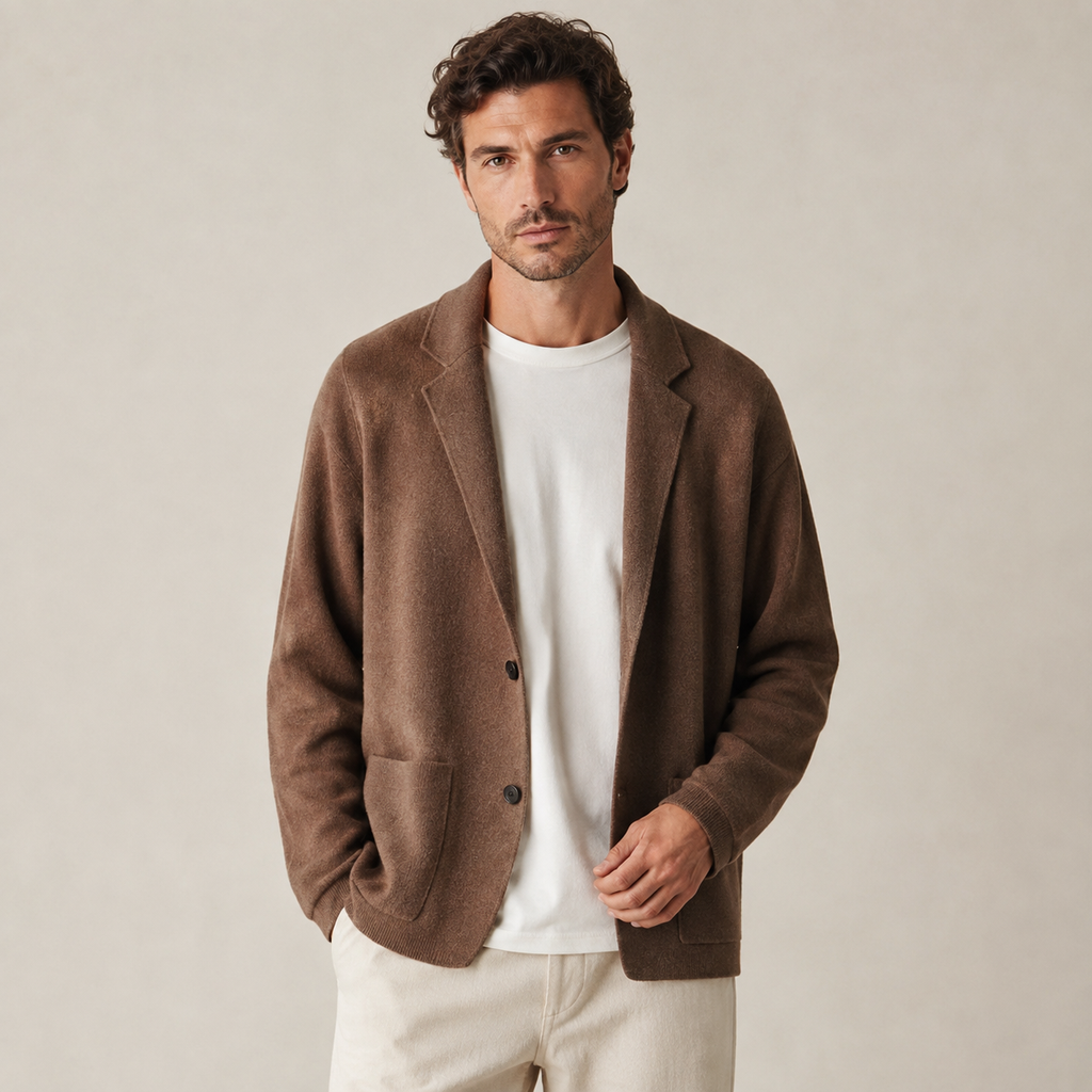 Tobias - Wool-Blend Men's Coatigan