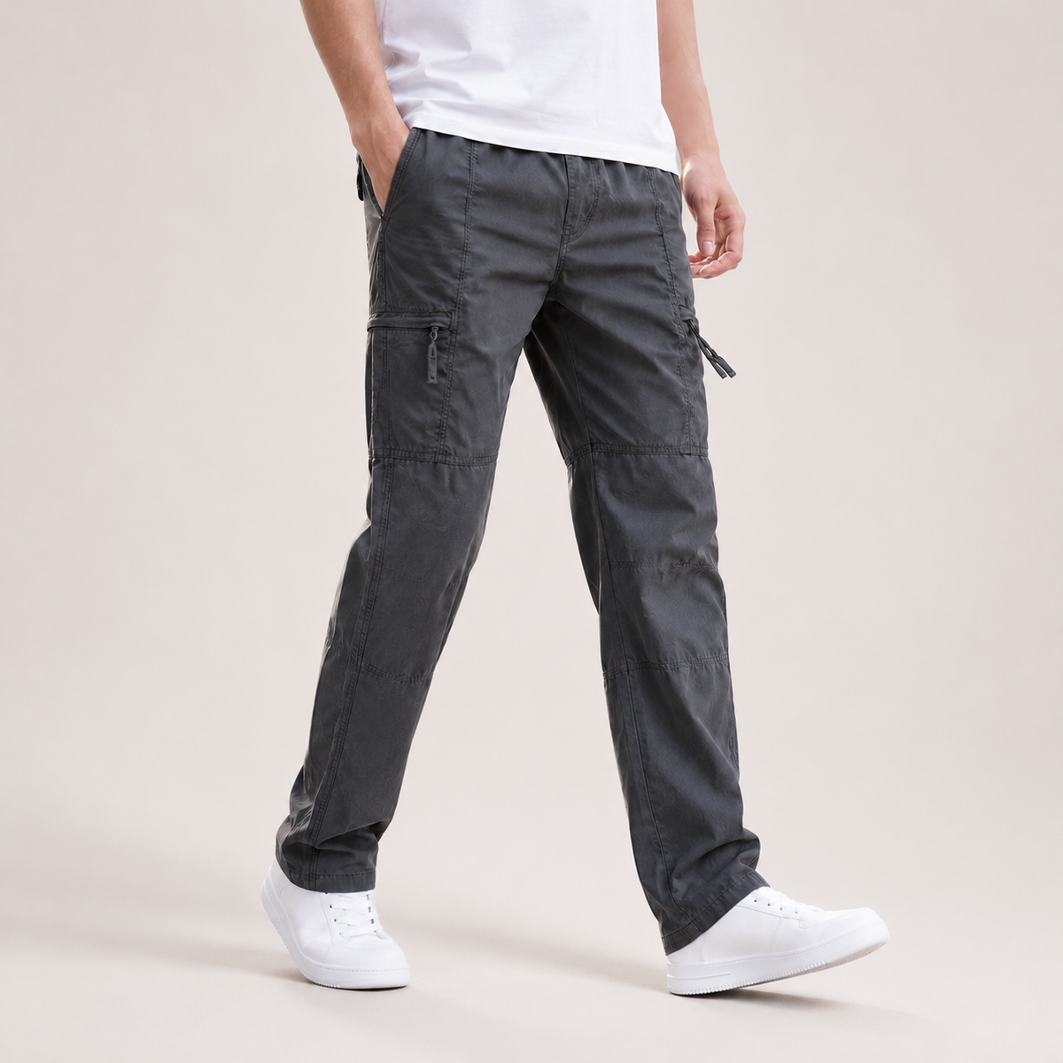 August - Men's Black Cargo Pants