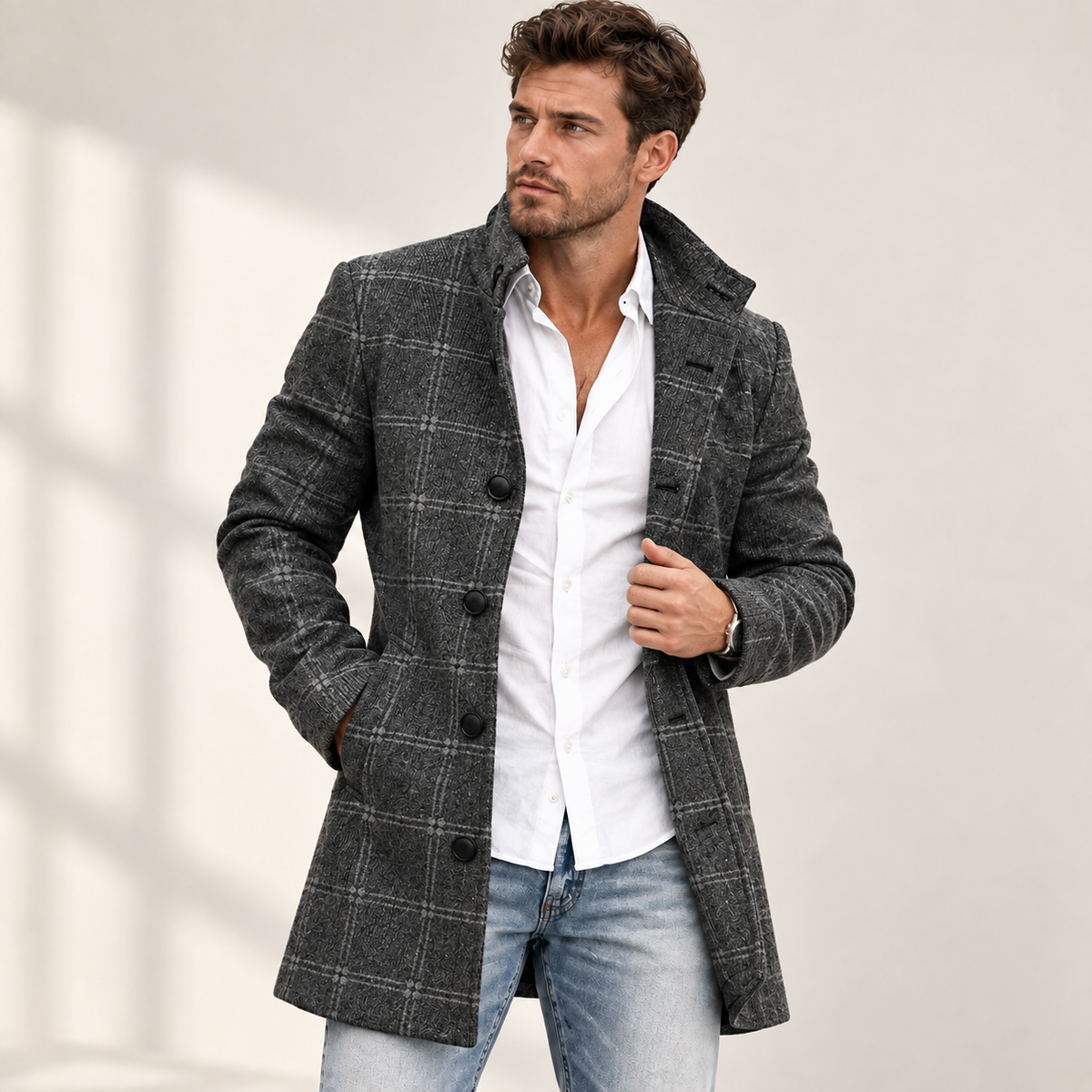 Finley - Structured Trench Coat Men
