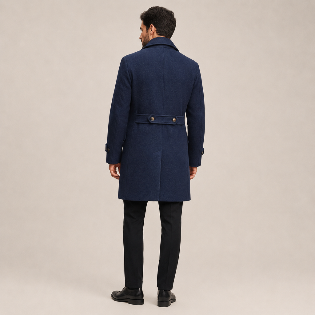 Dorian - Double-Breasted Wool Blend Pea Coat