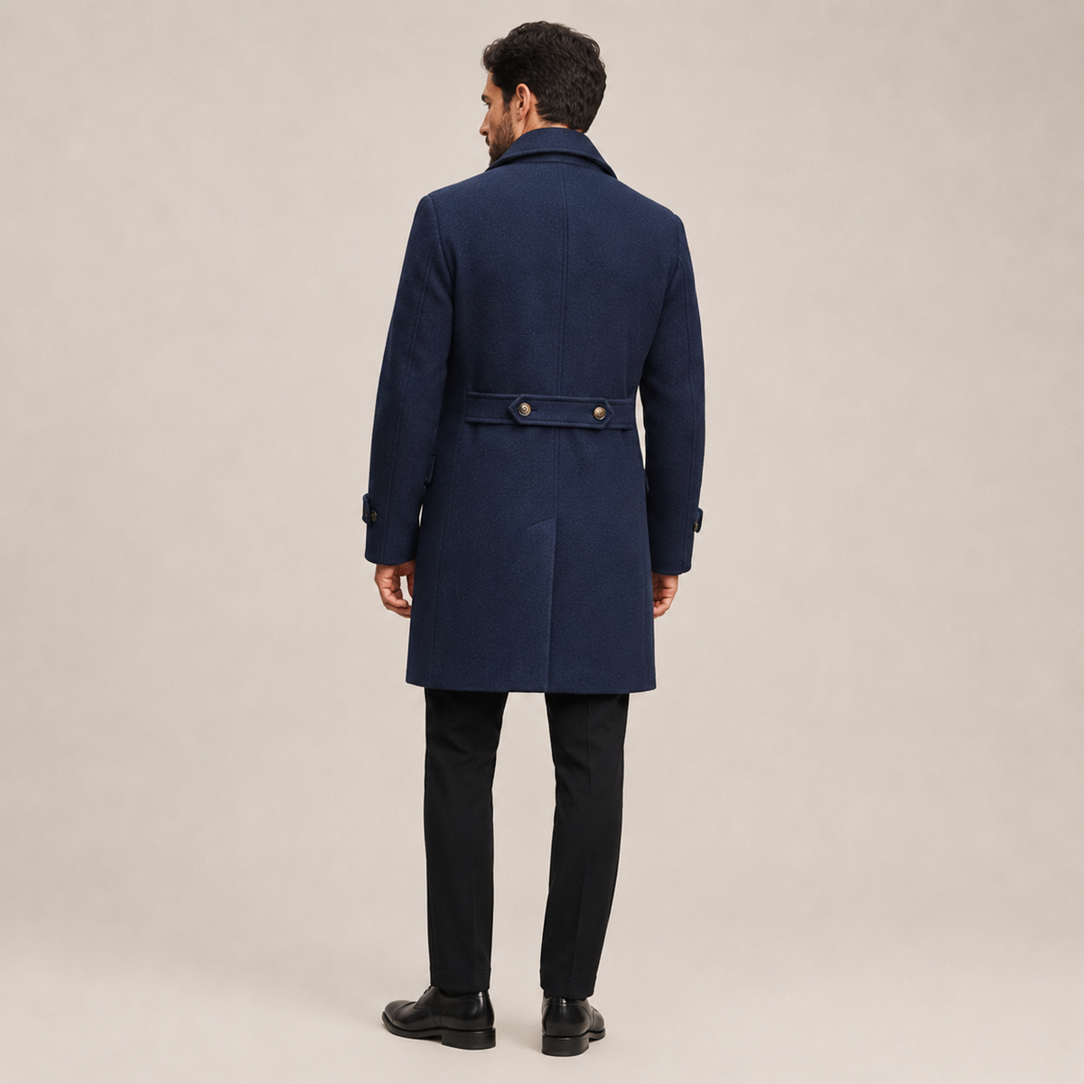 Dorian - Double-Breasted Wool Blend Pea Coat