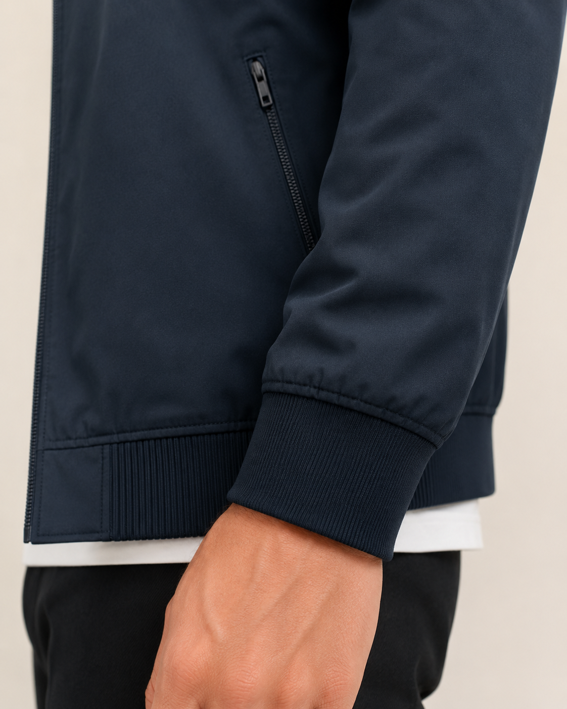 Rowan – Men’s Midnight Navy Lightweight Zip Jacket