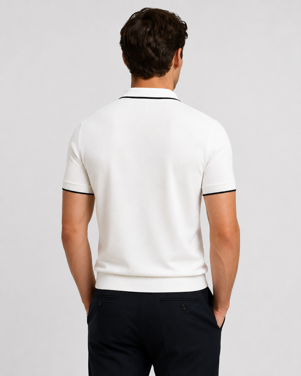 Luca – Men’s Contrast Trim Knitted Polo
