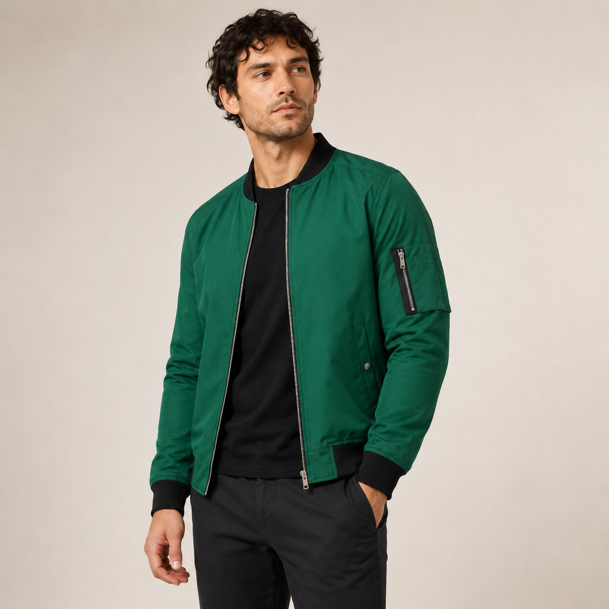 Maxim - Slim Men's Bomber Jacket