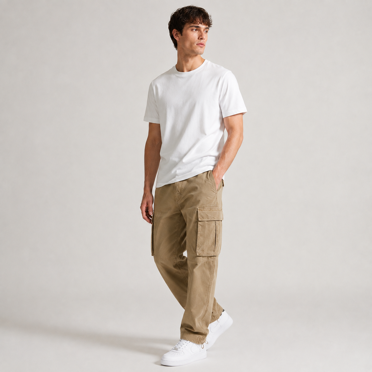 Miles - Drawstring Mens Cargo Trousers