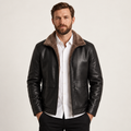 Cormac | Faux Leather Jacket Men Fleece Lined