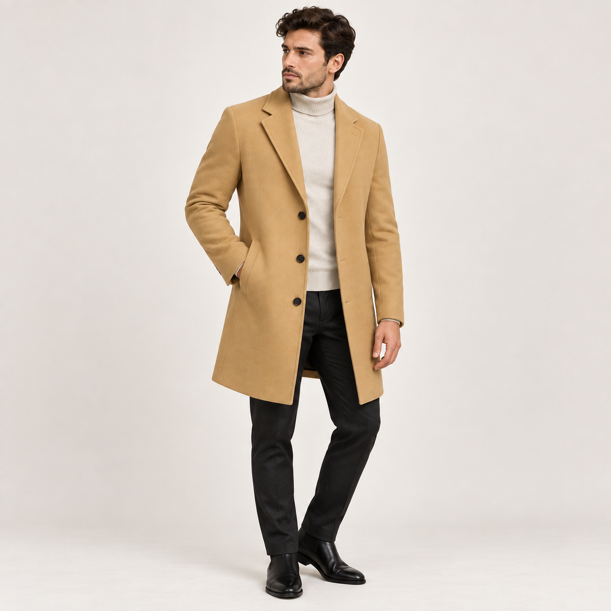 Weston - Refined Long Mens Overcoat
