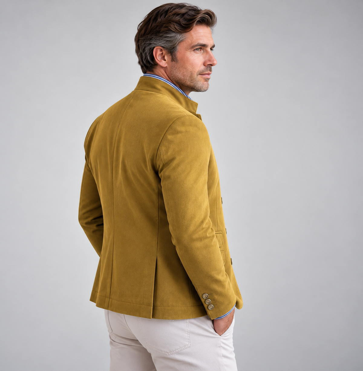 Cedric - Men's Cardigan with Button Front and Tailored Fit