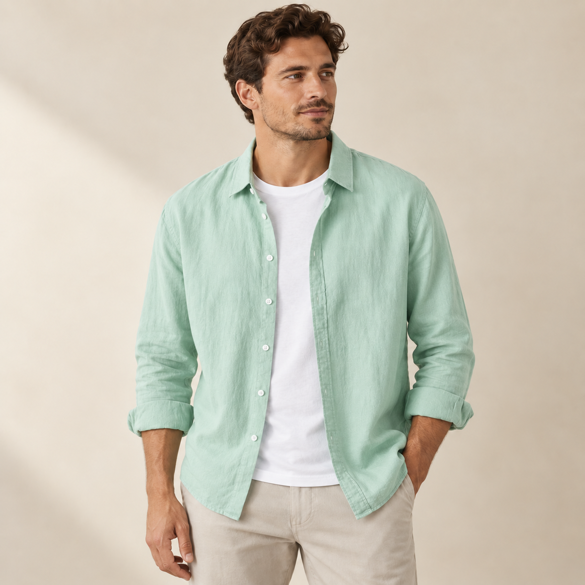 Oskar - Classic Button-Up Shirt for Men