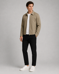 Hale – Men’s Taupe Collared Zip Jacket