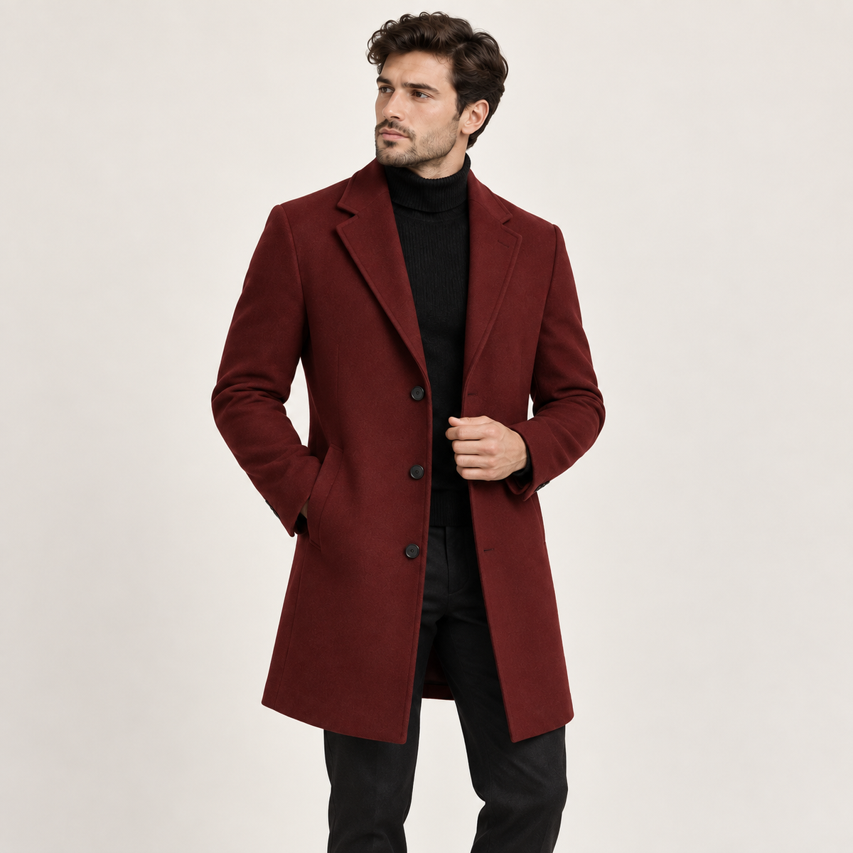 Weston - Refined Long Mens Overcoat