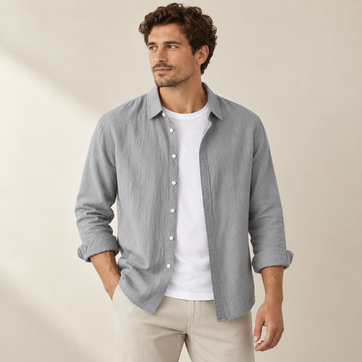 Oskar - Classic Button-Up Shirt for Men
