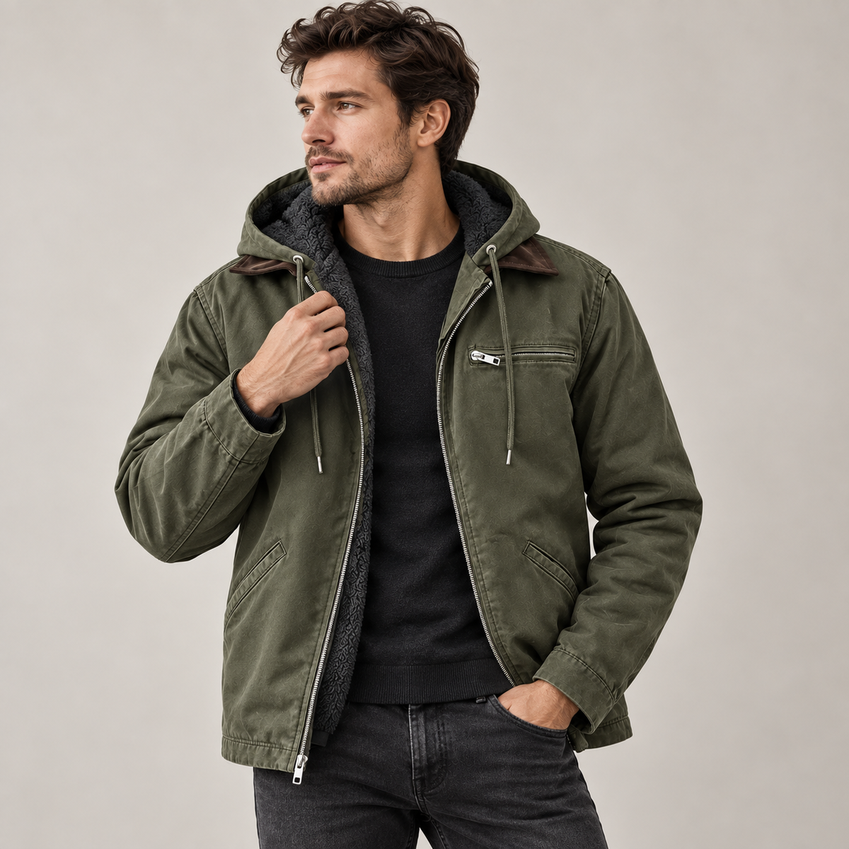 Torsten - Men's High-Loft Puffer Coat with Hood