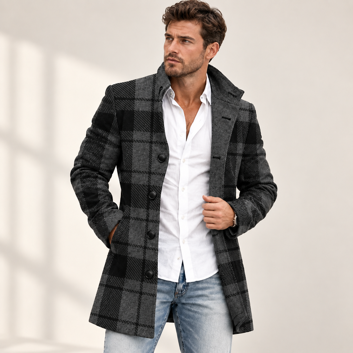 Finley - Structured Trench Coat Men