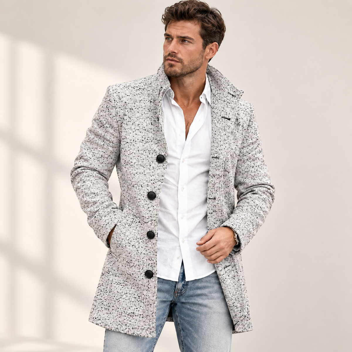 Finley - Structured Trench Coat Men