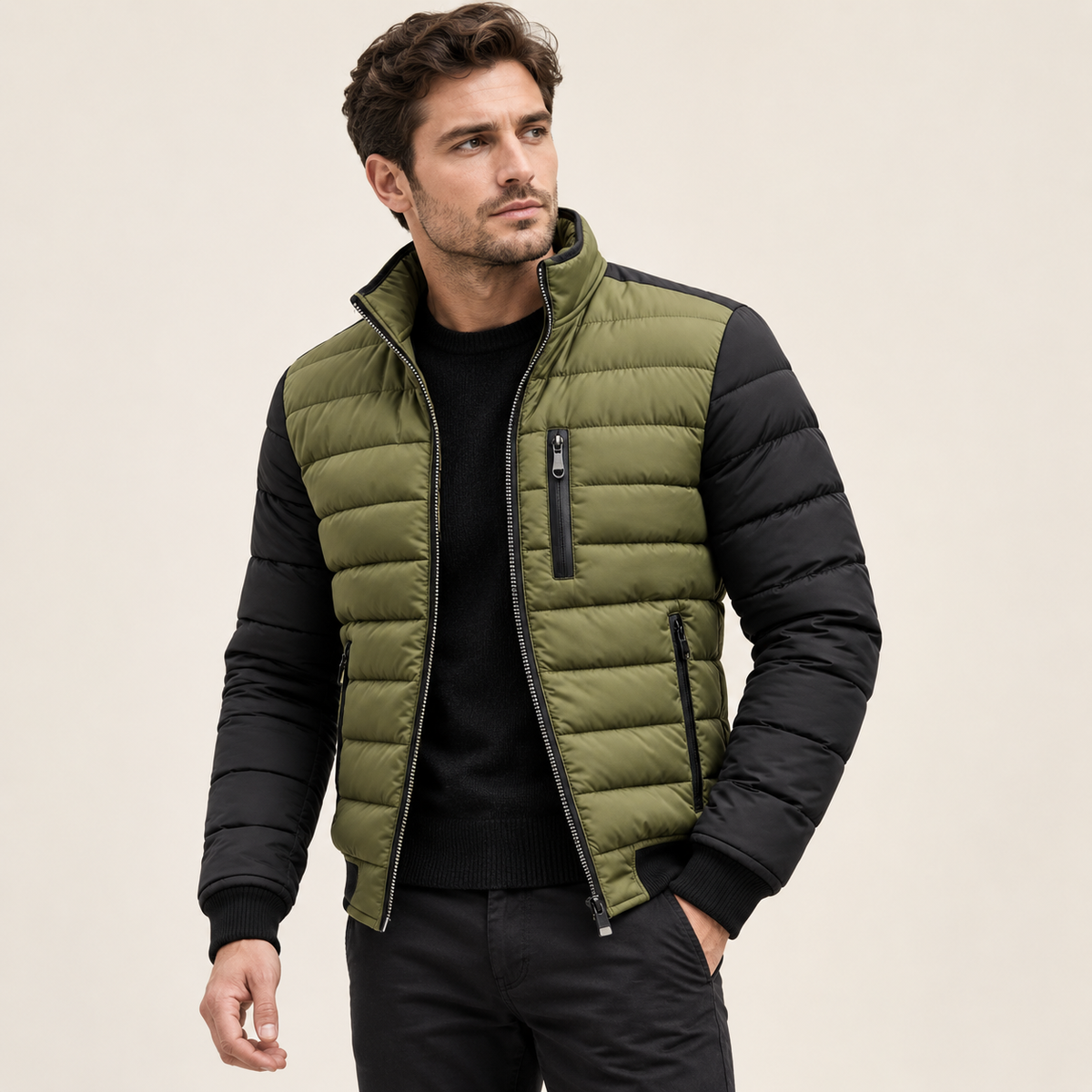 Anders - Quilted Men's Puffer Jacket