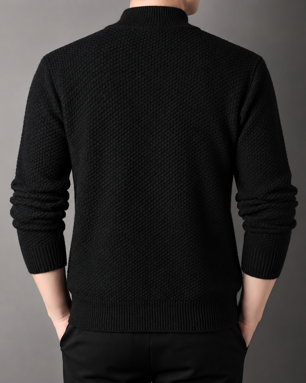 Gerald | Mens Cardigan Button-Front Textured