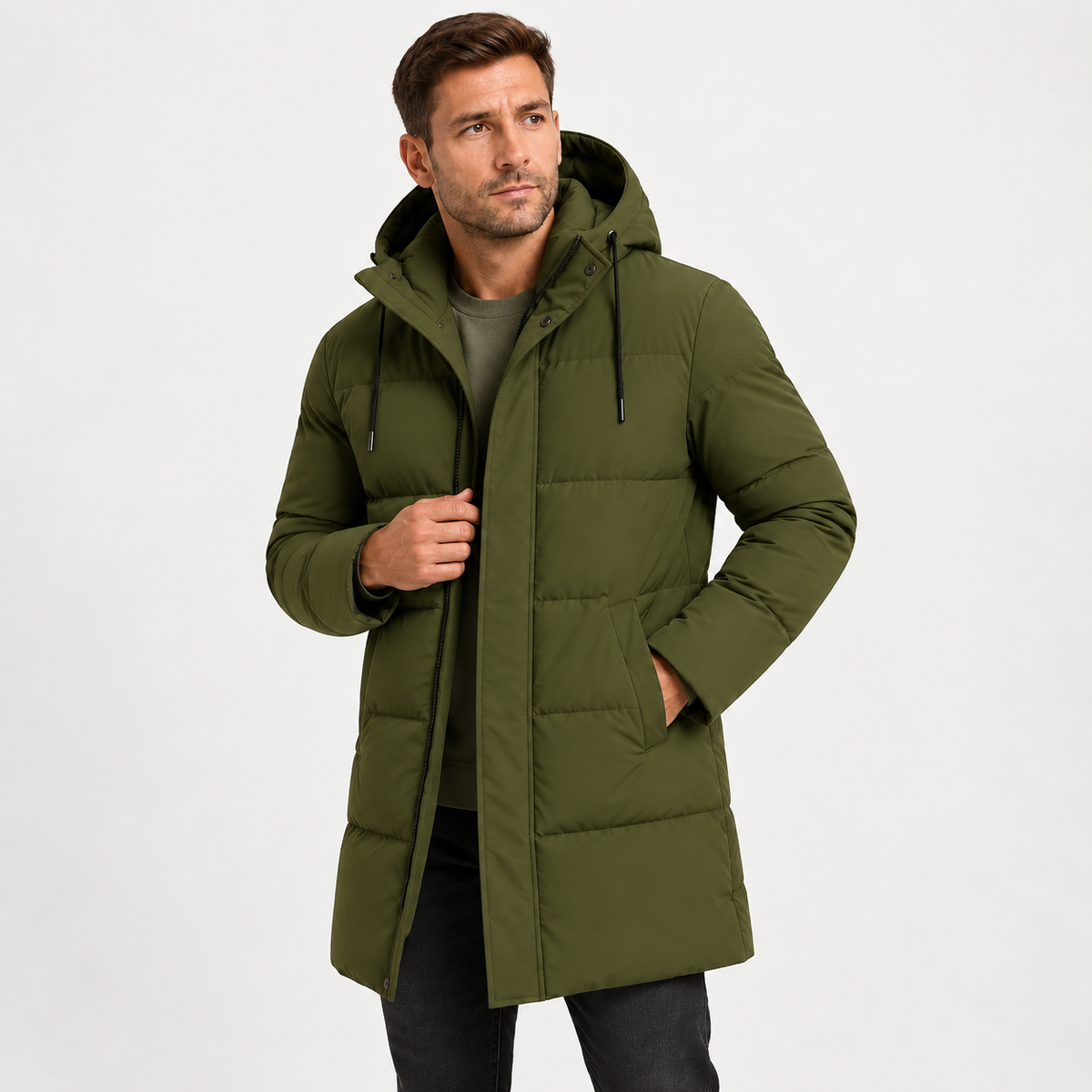 Magnus - Men's Long Puffer Coat for Winter