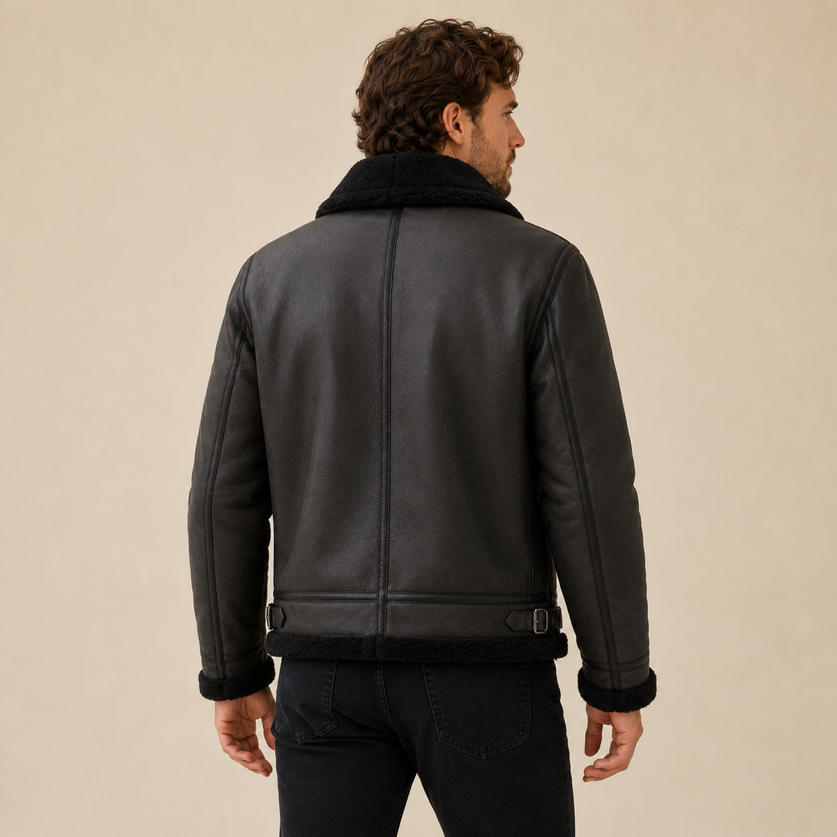 Rafael - Leather-Look Aviator Jacket for Men