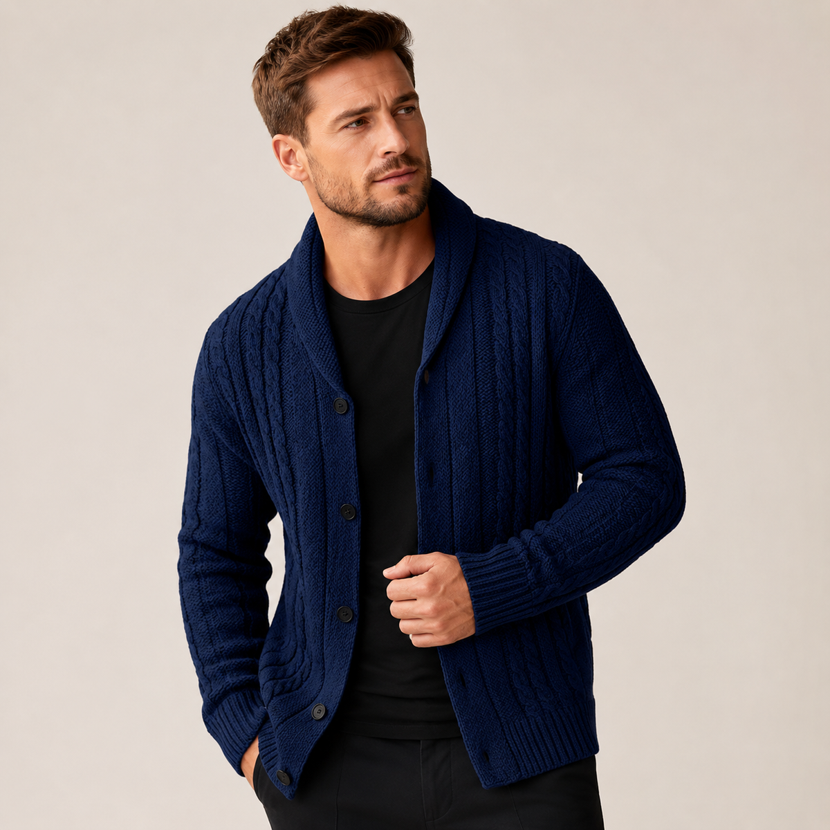 Marcel - Textured Cardigan Knit Men