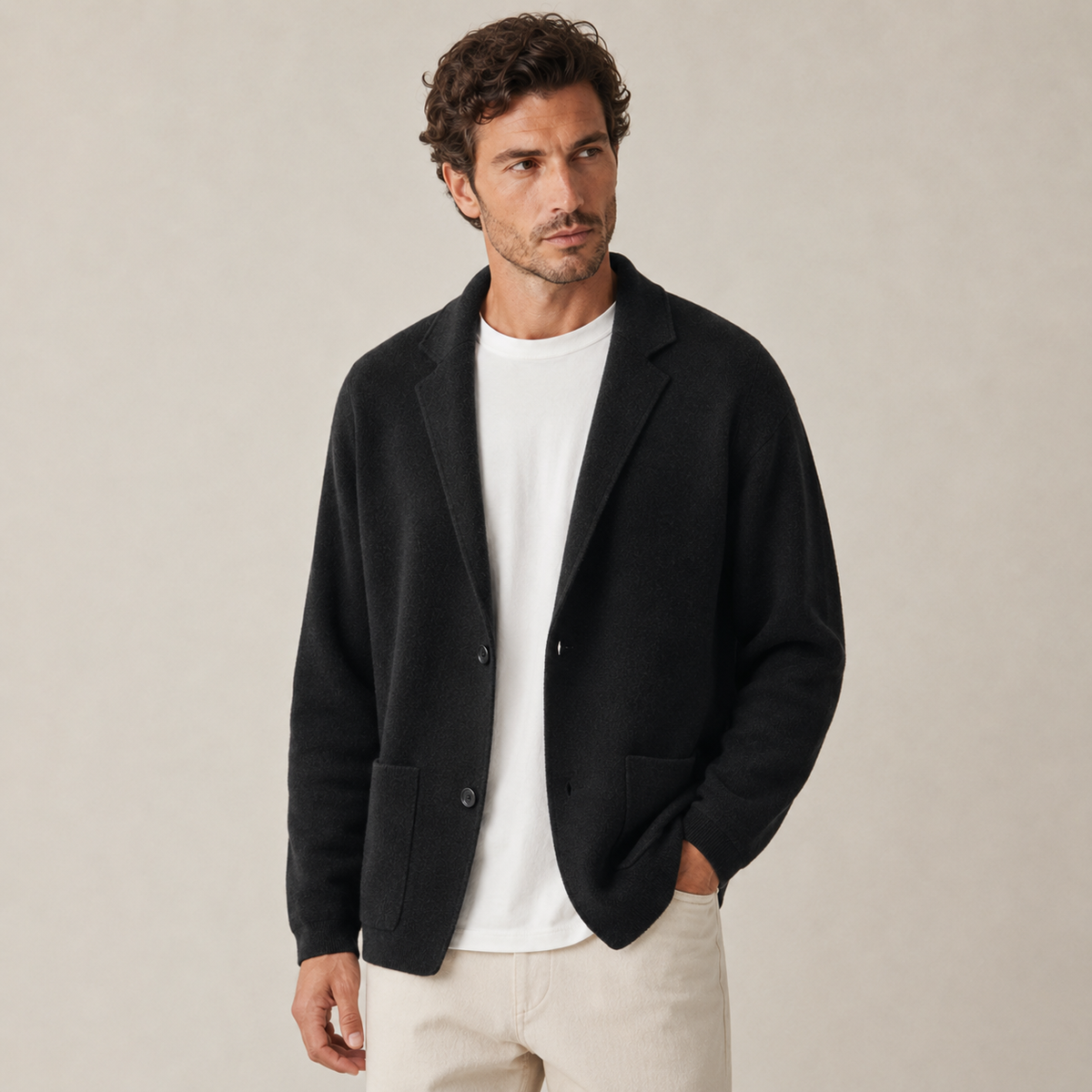 Tobias - Wool-Blend Men's Coatigan