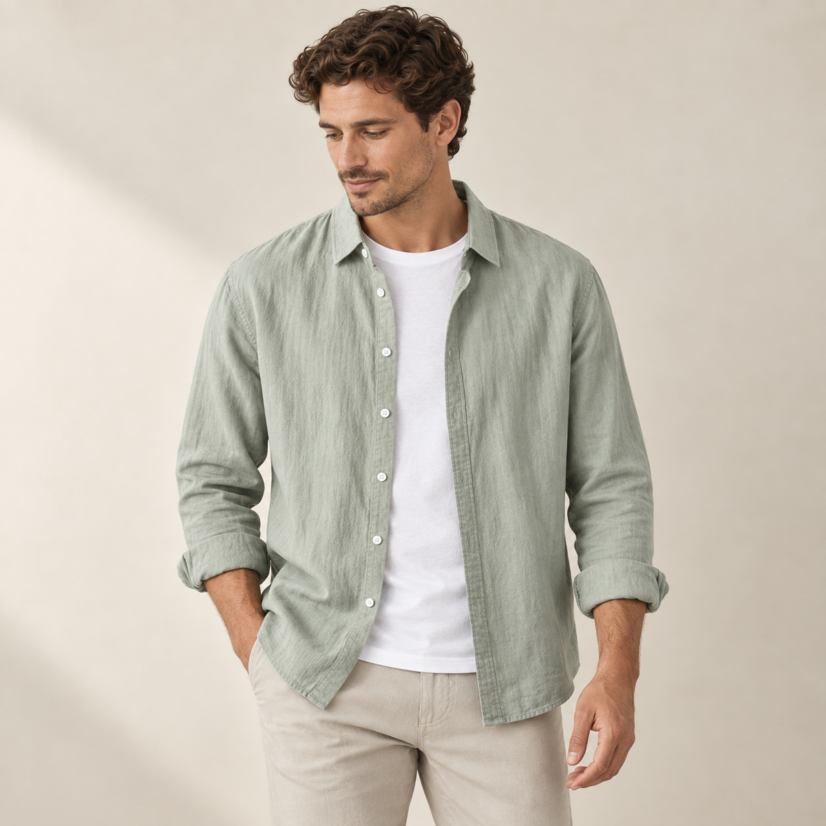 Oskar - Classic Button-Up Shirt for Men