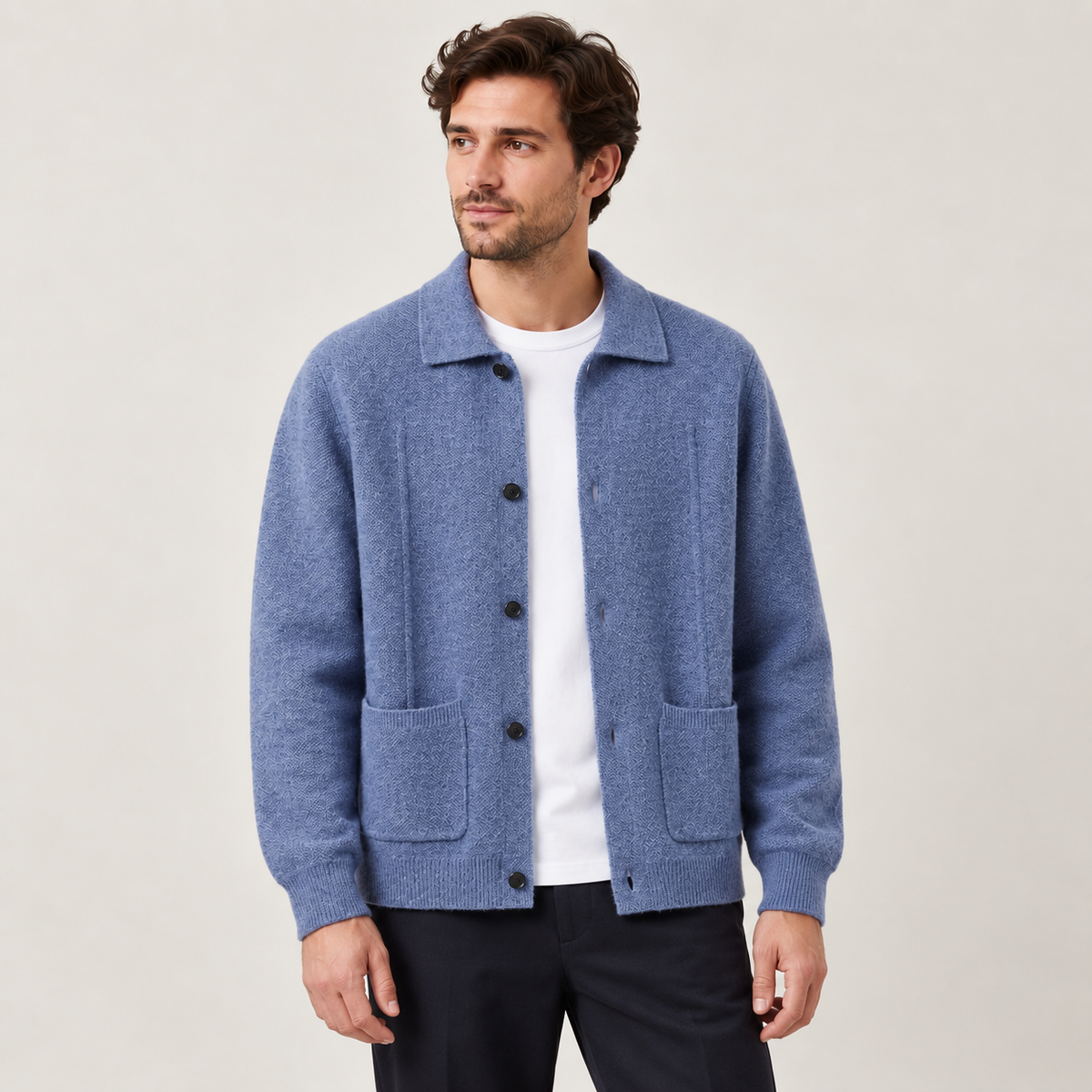 Leif - Cashmere Blend Men's Overshirt
