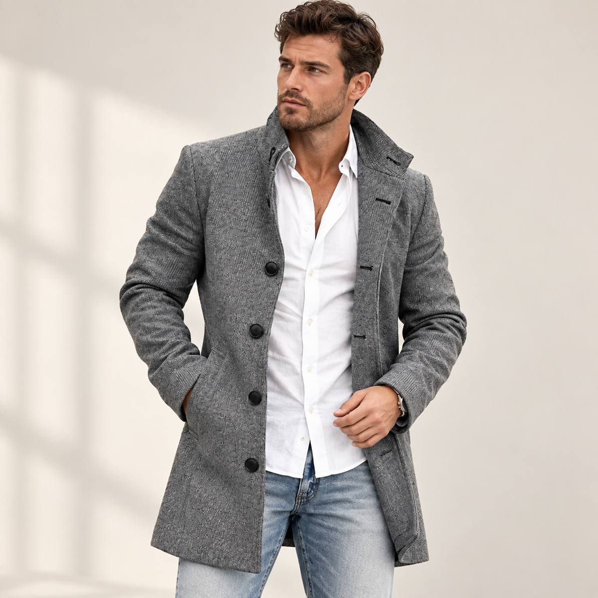 Finley - Structured Trench Coat Men
