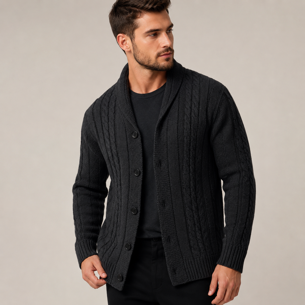 Marcel - Textured Cardigan Knit Men