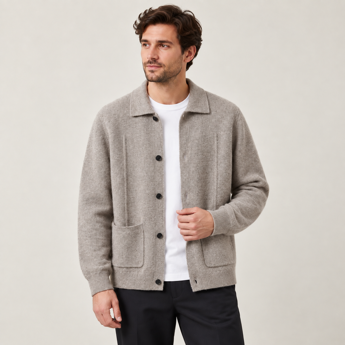 Leif - Cashmere Blend Men's Overshirt