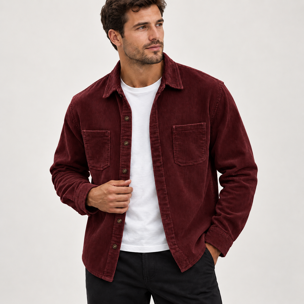 Aksel - Corduroy Overshirt Men