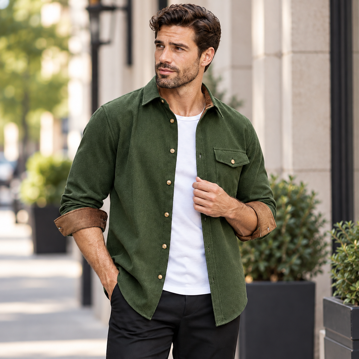 Desmond | Mens Overshirt Roll-Up Sleeve