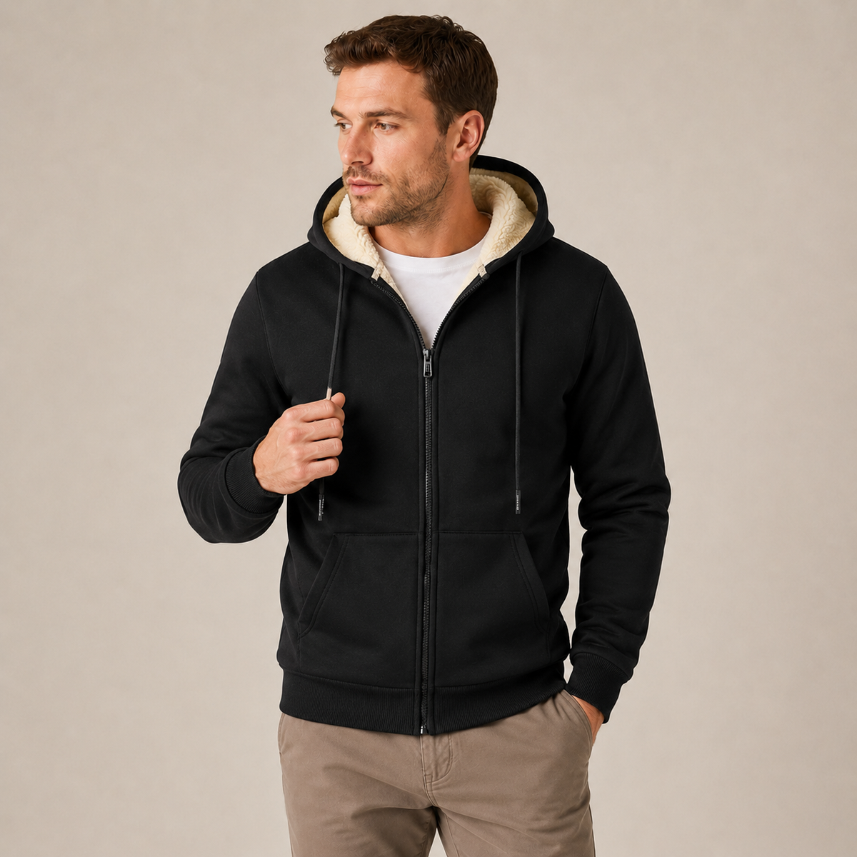 Eric - Heavyweight Full Zip Fleece Hoodie