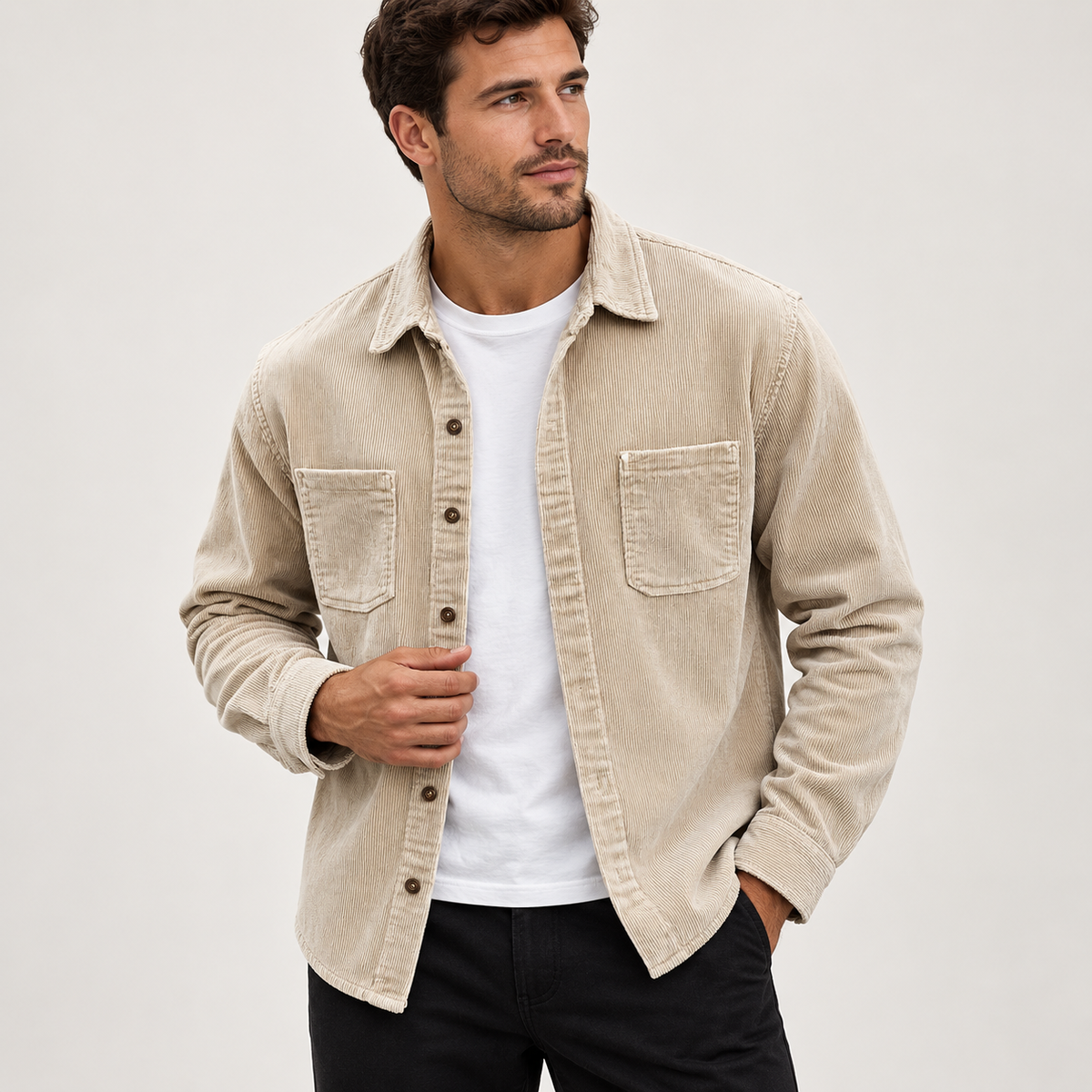 Aksel - Corduroy Overshirt Men