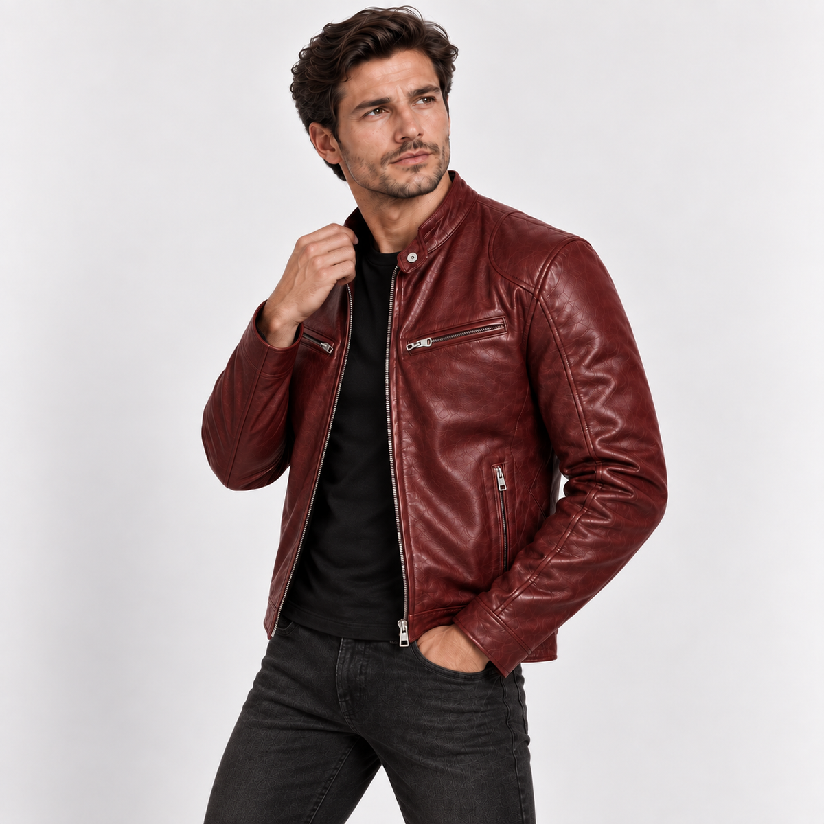 Lucien - Sophisticated Leather Jacket Men Faux Leather Style