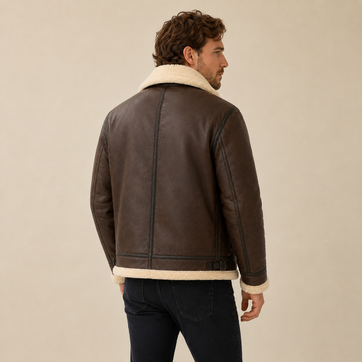 Rafael - Leather-Look Aviator Jacket for Men