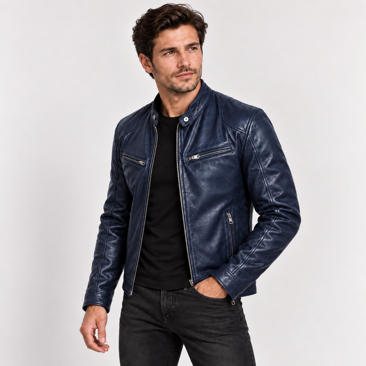 Lucien - Sophisticated Leather Jacket Men Faux Leather Style