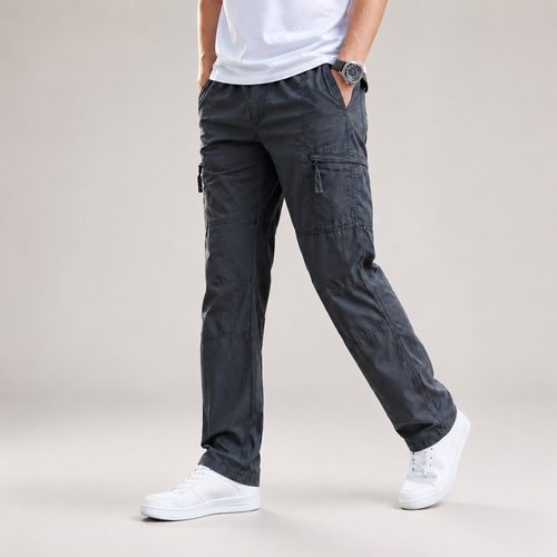 August - Men's Black Cargo Pants