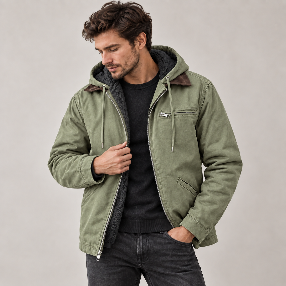 Torsten - Men's High-Loft Puffer Coat with Hood