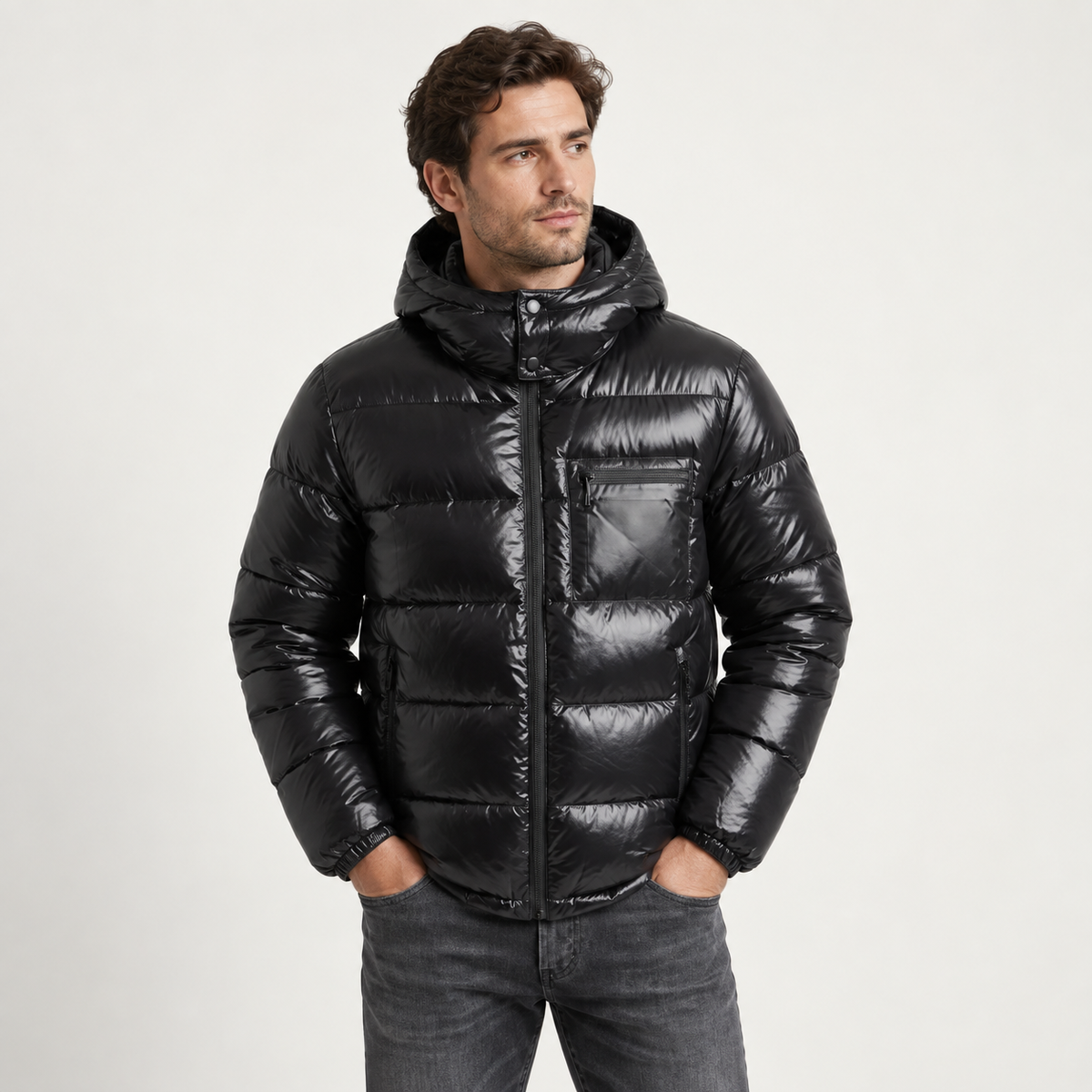 Dominic - Men's Black Puffer Jacket
