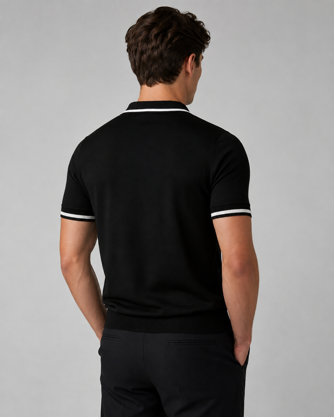 Luca – Men’s Contrast Trim Knitted Polo